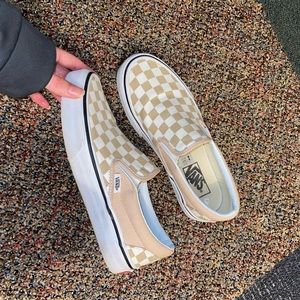 Vans Frappe Checkered Slip Ons (Size 6)